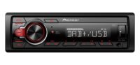 PIONEER MVH-130DAB HEADUNIT 1-DIN RADIO USB/DAB/DAB+ RED