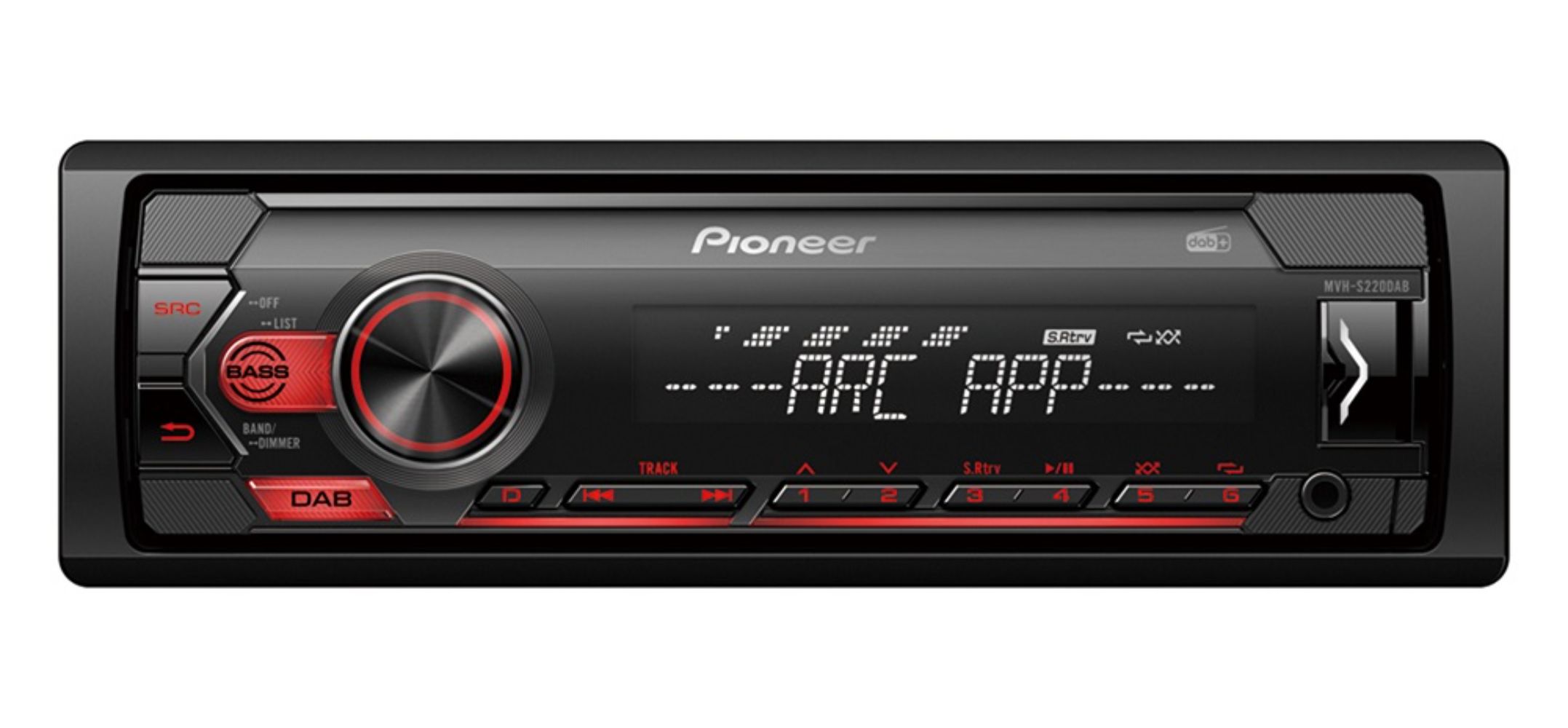 MVH-S220DAB_1-1.jpg PIONEER MVH-S220DAB HEADUNIT 1-DIN DAB/DAB+, RED ILL USB AND COMPATIBLE WITH APPLE - Image 1