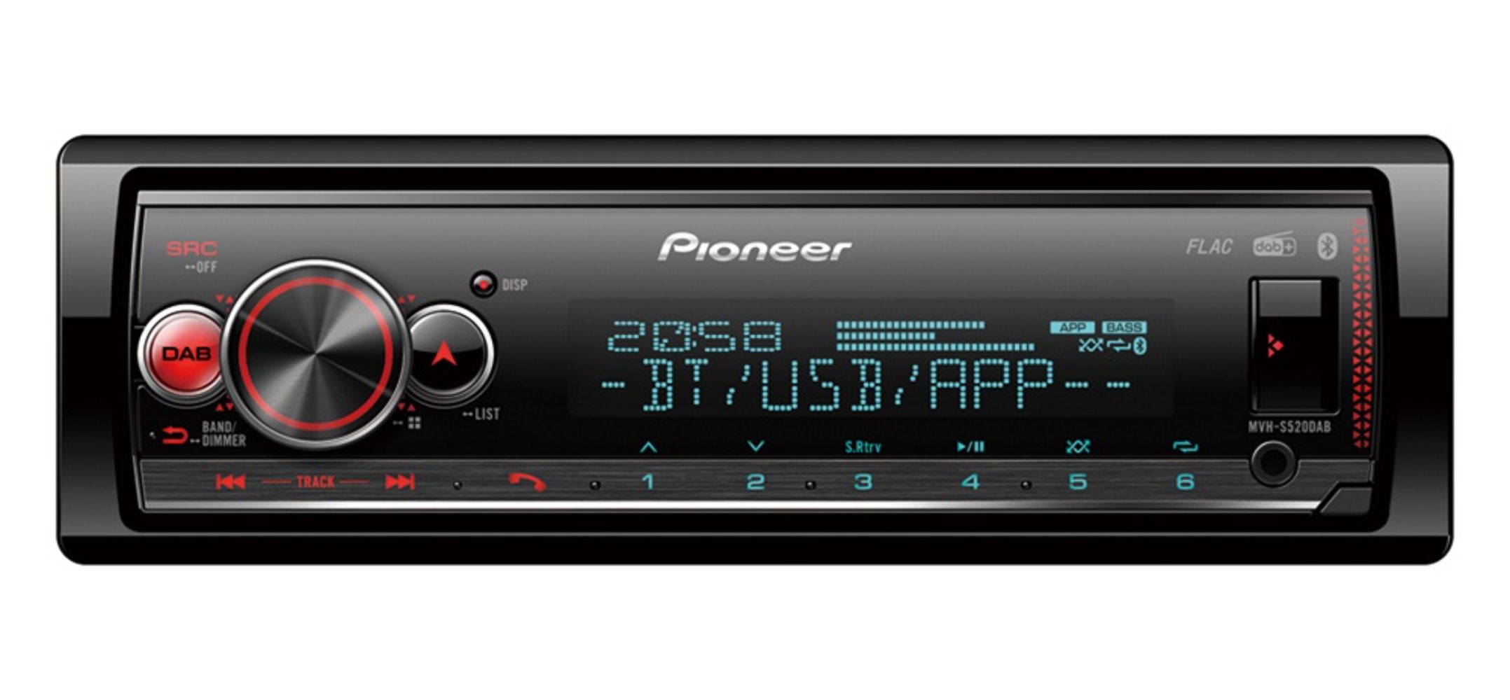 MVH-S520DAB_1-1.jpg PIONEER MVH-S520DAB HEADUNIT 1-DIN USB/ BT/DAB+, APPLE & ANDRIOD COMPATIBLE/ MULTI COLOR - Image 1