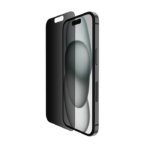 BELKIN OVA147ZZ SCREENFORCE TEMPEREDGLASS PRIVACY ANTI-MICROBIAL SCREEN PROTECTION FOR iPhone 15, iPhone 14 Pro