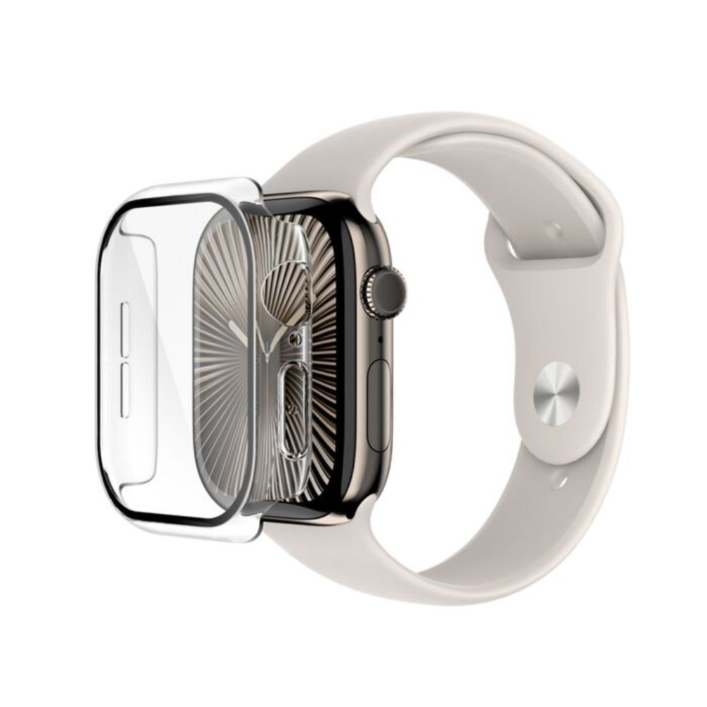 OWA003hqCL_1-1.jpg BELKIN OWA003HQCL SCREENFORCE TEMPEREDCURVE 2 IN 1 360 ANTI-MICROBIAL SERIES 10 - CLEAR - 46MM - Image 1