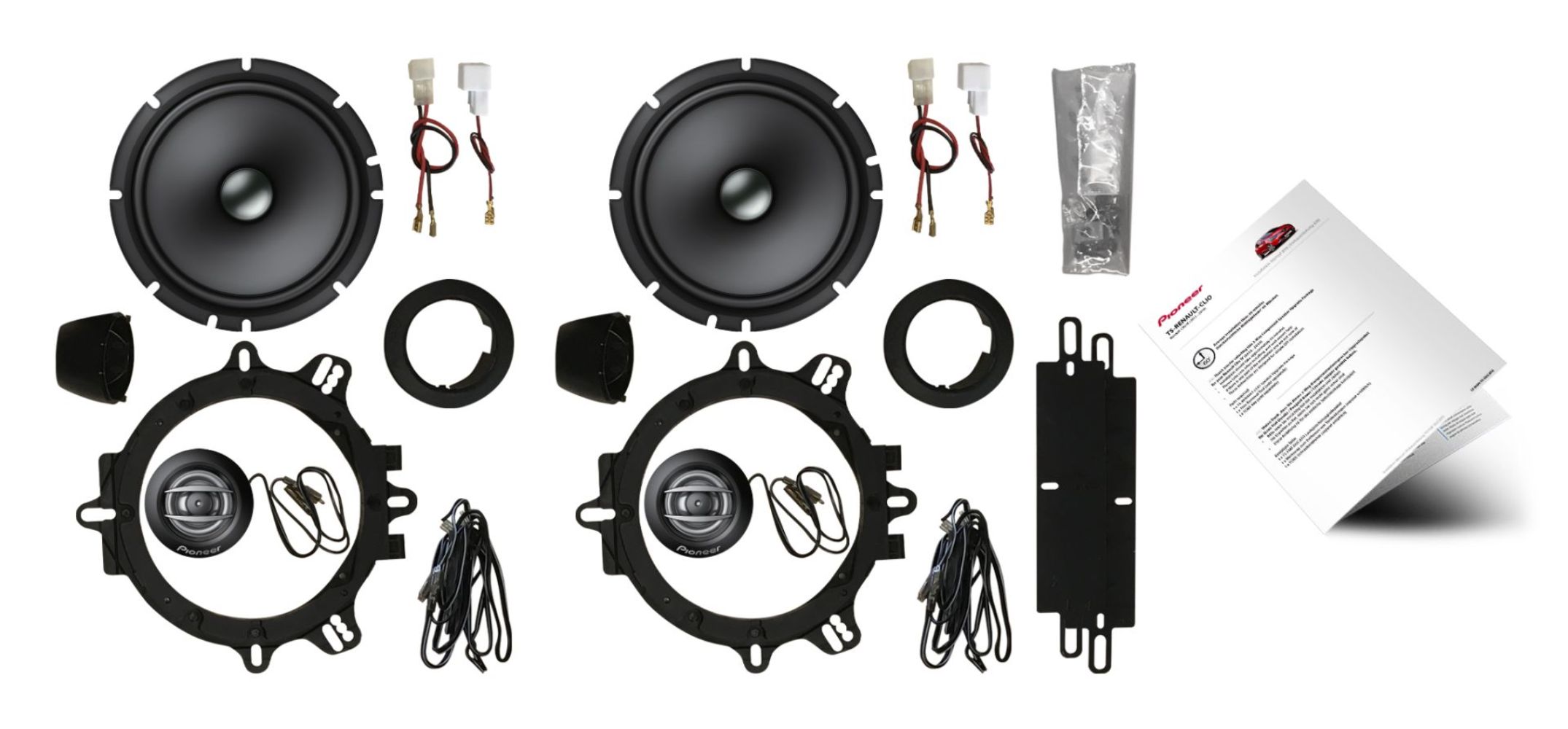 TS-RENAULT-CLIO_1-1.jpg PIONEER TS-RENAULT-CLIO CUSTOM FIT SPEAKER UPGRADE PACKAGE MADE FOR RENAULT CLIO - 2013 TO 2019 - Image 1