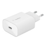 BELKIN WCA004VF1MWH-B5 25W USB-C PD/PPS HOME CHARGER WITH 1M PVC, USB-C TO LTG CABLE WHT