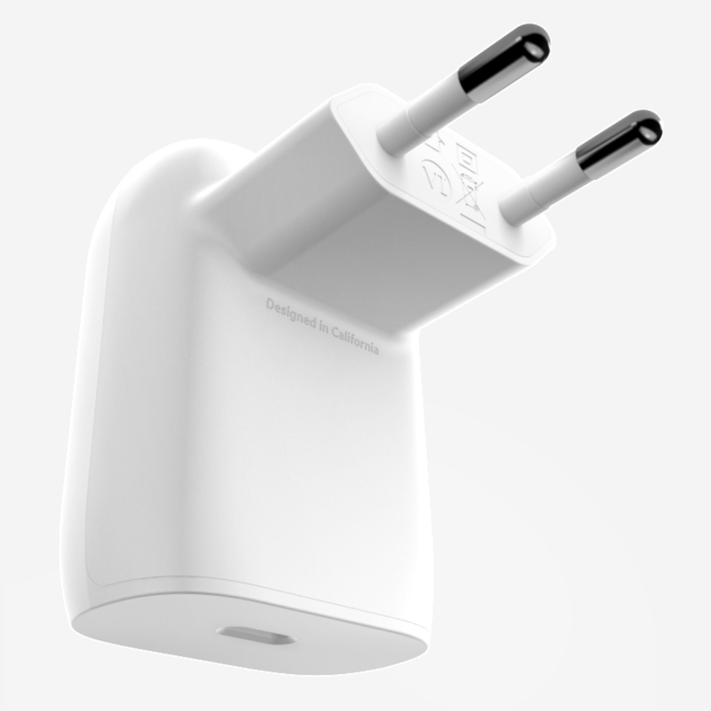 WCA005VF1MWH-B5_1-3.jpg BELKIN WCA005VF1MWH-B5 30W USB-C PD/PPS HOME CHARGER WITH 1M PVC, USB-C TO LTG CABLE, WHITE - Image 1