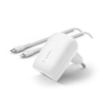 BELKIN WCA005VF1MWH-B5 30W USB-C PD/PPS HOME CHARGER WITH 1M PVC, USB-C TO LTG CABLE, WHITE - Image 3