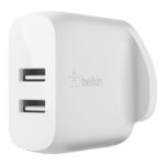 BELKIN WCD001VF1MWH DUAL USB-A WALL CHARGER W/ 1M PVC A-LTG, 24W, WHT - Image 2
