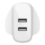 BELKIN WCD001VF1MWH DUAL USB-A WALL CHARGER W/ 1M PVC A-LTG, 24W, WHT - Image 3