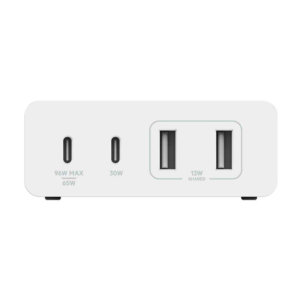 WCH010VFWH_1-3.jpg BELKIN WCH010VFWH 108W USB-C CHARGER, GAN 4-PORT WHT 2M CORD - Image 1