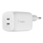 BELKIN WCH013VF2MWH-B6 65W DUAL USB-C GAN WALL CHGR, W/PVC 5A, C-C, 2M WH