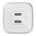 BELKIN WCH013VF2MWH-B6 65W DUAL USB-C GAN WALL CHGR, W/PVC 5A, C-C, 2M WH - Image 4