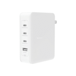 BELKIN WCH014BTWH 140W 4-PORTS USB GAN WALL CHARGER WITH UK, EU, US PLUG TIPS, WHITE - Image 2