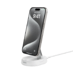 BELKIN WIA008VFWH BOOST^CHARGE™ FOLDING WIRELESS CHARGING STAND WITH QI2/MAGSAFE COMPATIBLE 15W, WHITE