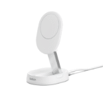 BELKIN WIA008VFWH BOOST^CHARGE™ FOLDING WIRELESS CHARGING STAND WITH QI2/MAGSAFE COMPATIBLE 15W, WHITE - Image 3
