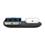 BELKIN WIZ021VFBK BOOST^CHARGE™ 2IN1 PLUS USB-C 15W QI2/MAGSAFE COMPATIBLE WIRELESS PAD, BLACK - Image 2