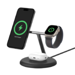 BELKIN WIZ023VFBK BOOST^CHARGE™ PRO 3-IN-1 MAGNETIC STAND WITH QI2, BLACK