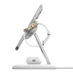 BELKIN WIZ023VFWH BOOST^CHARGE™ PRO 3-IN-1 MAGNETIC STAND WITH QI2, WHITE - Image 2