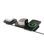 BELKIN WIZ024HQBK BOOSTCHARGE PRO 3-IN-1 MAGNETIC WIRELESS CHARGING TRAVEL PAD WITH QI2 15W, WITH 5 TRAVEL TIPS