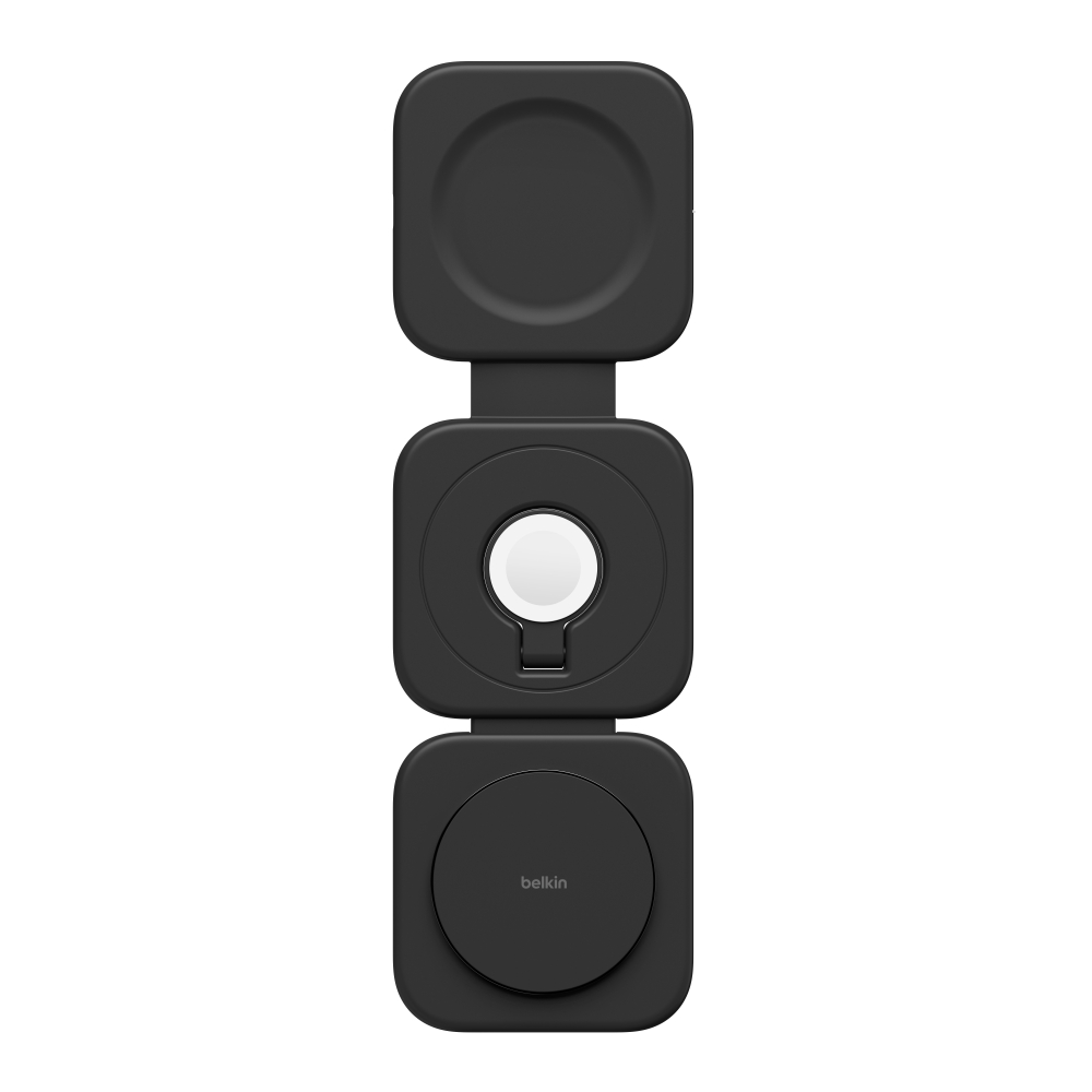 WIZ024vfBK_1-1.jpg BELKIN WIZ024VFBK BOOSTCHARGE PRO 3-IN-1 MAGNETIC WIRELESS CHARGING TRAVEL PAD WITH QI2 15W - Image 1