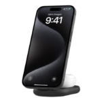 BELKIN WIZ028VFBK BOOST^CHARGE™ 2-IN-1 QI2 15W MAGNETIC FOLDABLE WIRELESS CHARGING STAND, BLACK