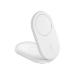 BELKIN WIZ028VFWH BOOST^CHARGE™ 2-IN-1 QI2 15W MAGNETIC FOLDABLE WIRELESS CHARGING STAND, WHITE - Image 4