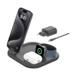 BELKIN WIZ029VFBK BOOST^CHARGE™ QI2 3-IN-1 MAGNETIC WIRELESS CHARGING STAND, BLACK