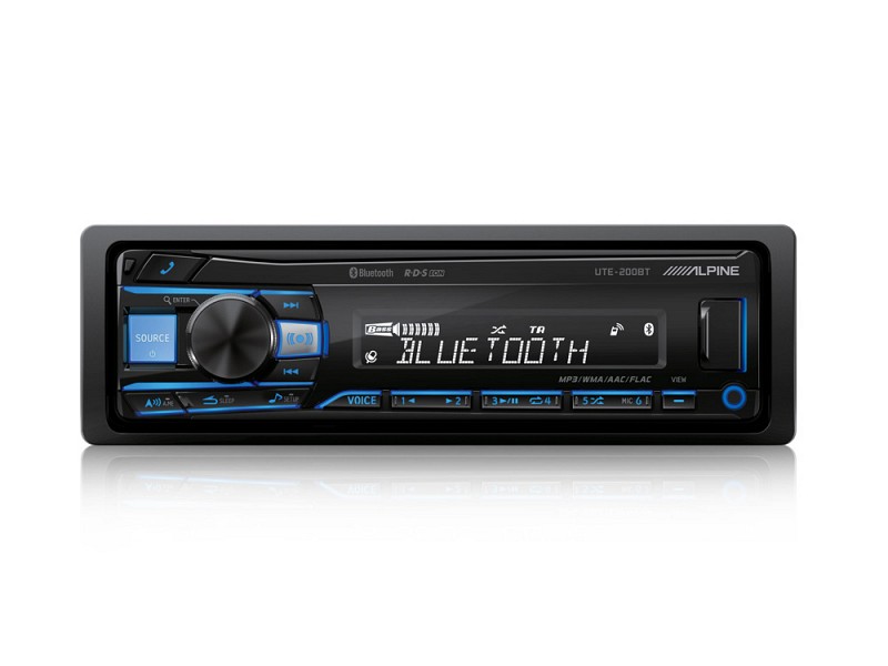 UTE-200BT_1.jpg ALPINE UTE-200BT HEADUNIT 1-DIN USB/BT/2-RCA/VARIABLE - Image 1