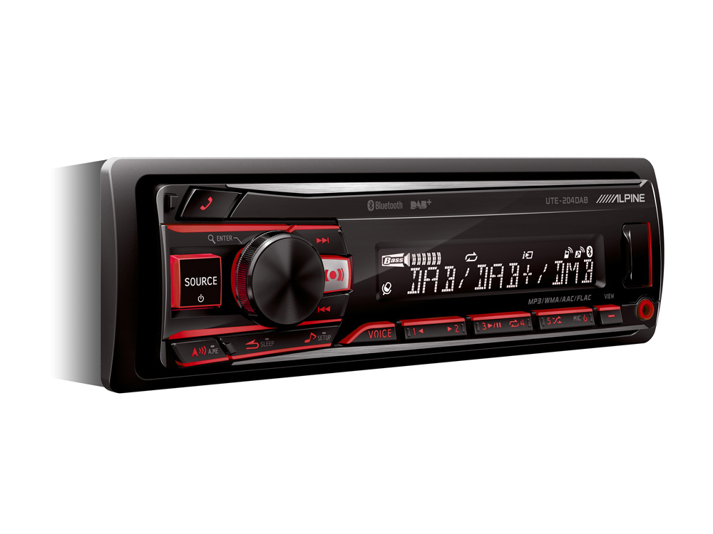 UTE-204DAB_1.jpg ALPINE UTE-204DAB HEADUNIT 1-DIN BT/DAB/COLOR/3-RCA - Image 1