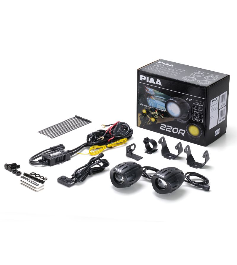 DK220R1_1.jpg PIAA DK220R1 220R 2.2" ROUND LAMP KIT 25W / 2500LM PER LAMP6000K / 4000K / 2500K 3 COLOR MODES DRIVING BEAM - Image 1