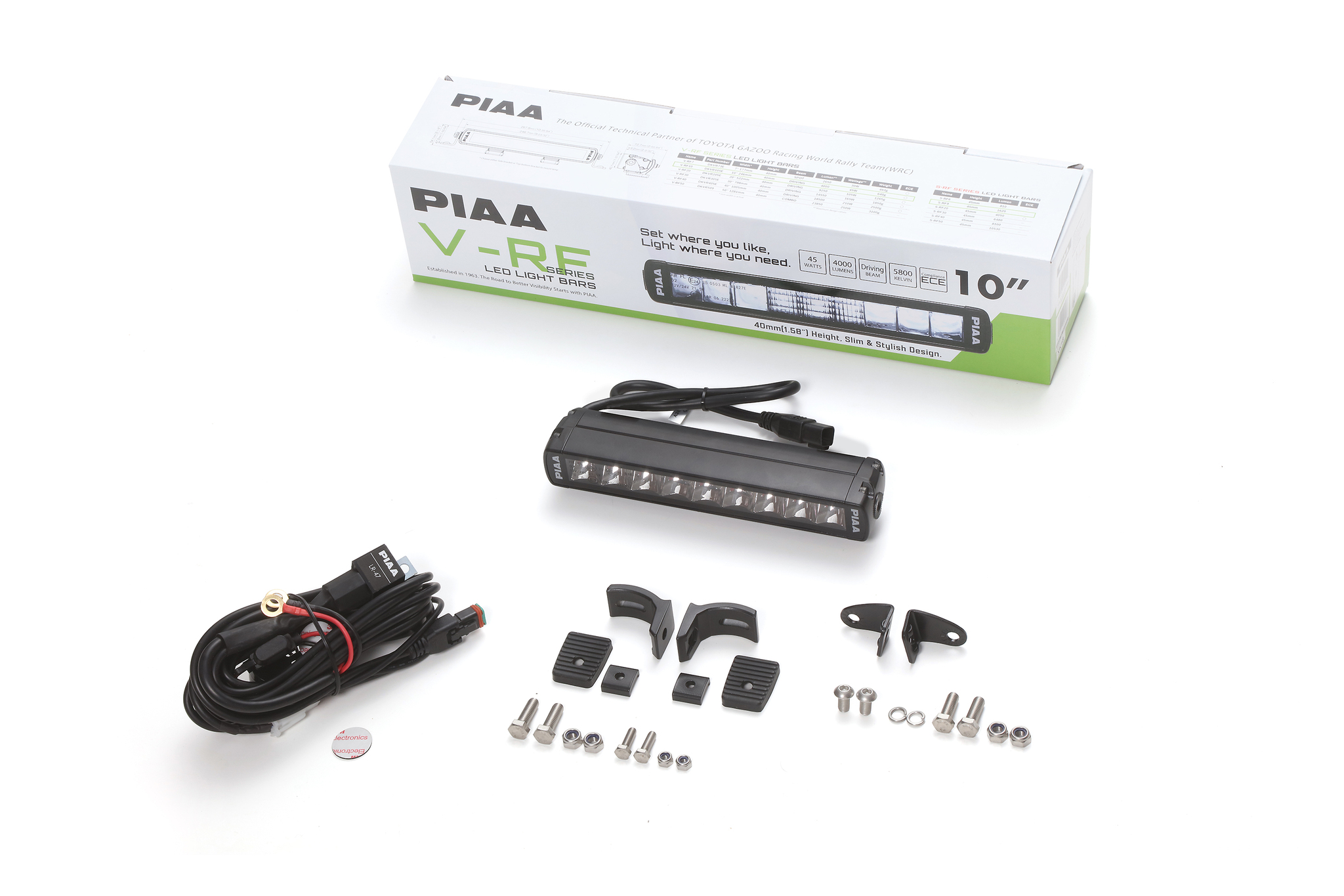 DKVR105E_1.jpg PIAA DKVR105E V-RF 10" LIGHTBAR KIT
45W / 4000LM / WHITE BEAM 5800K ECE CERTIFIED - Image 1