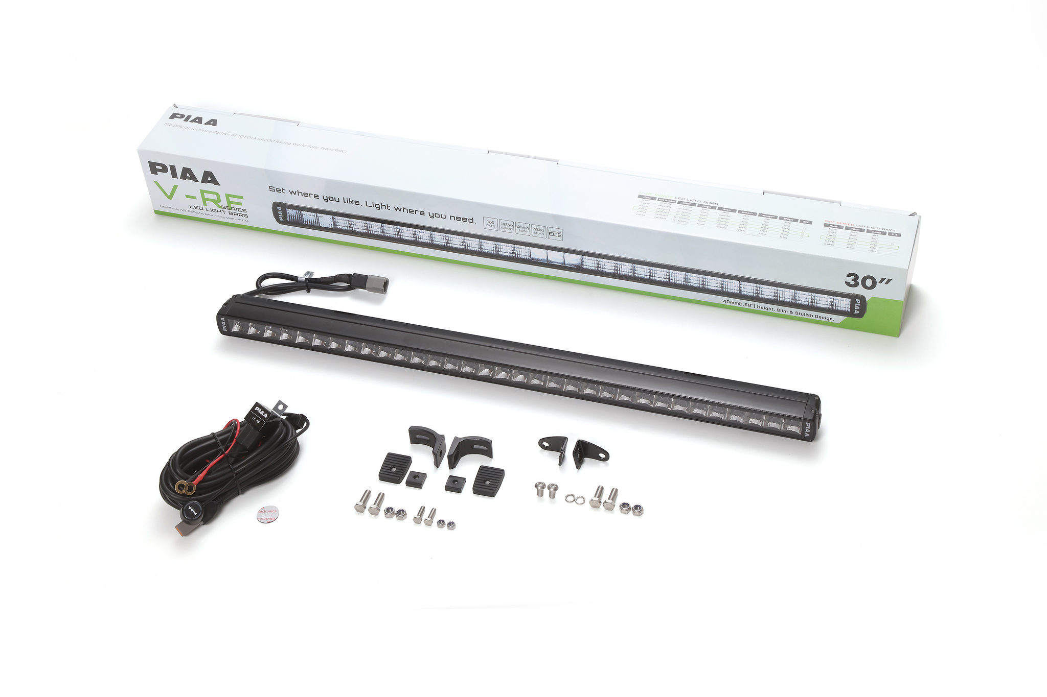 DKVR305E_1.jpg PIAA DKVR305E V-RF 30" LIGHTBAR KIT165W / 14550LM / WHITE BEAM 5800K ECE CERTIFIED - Image 1