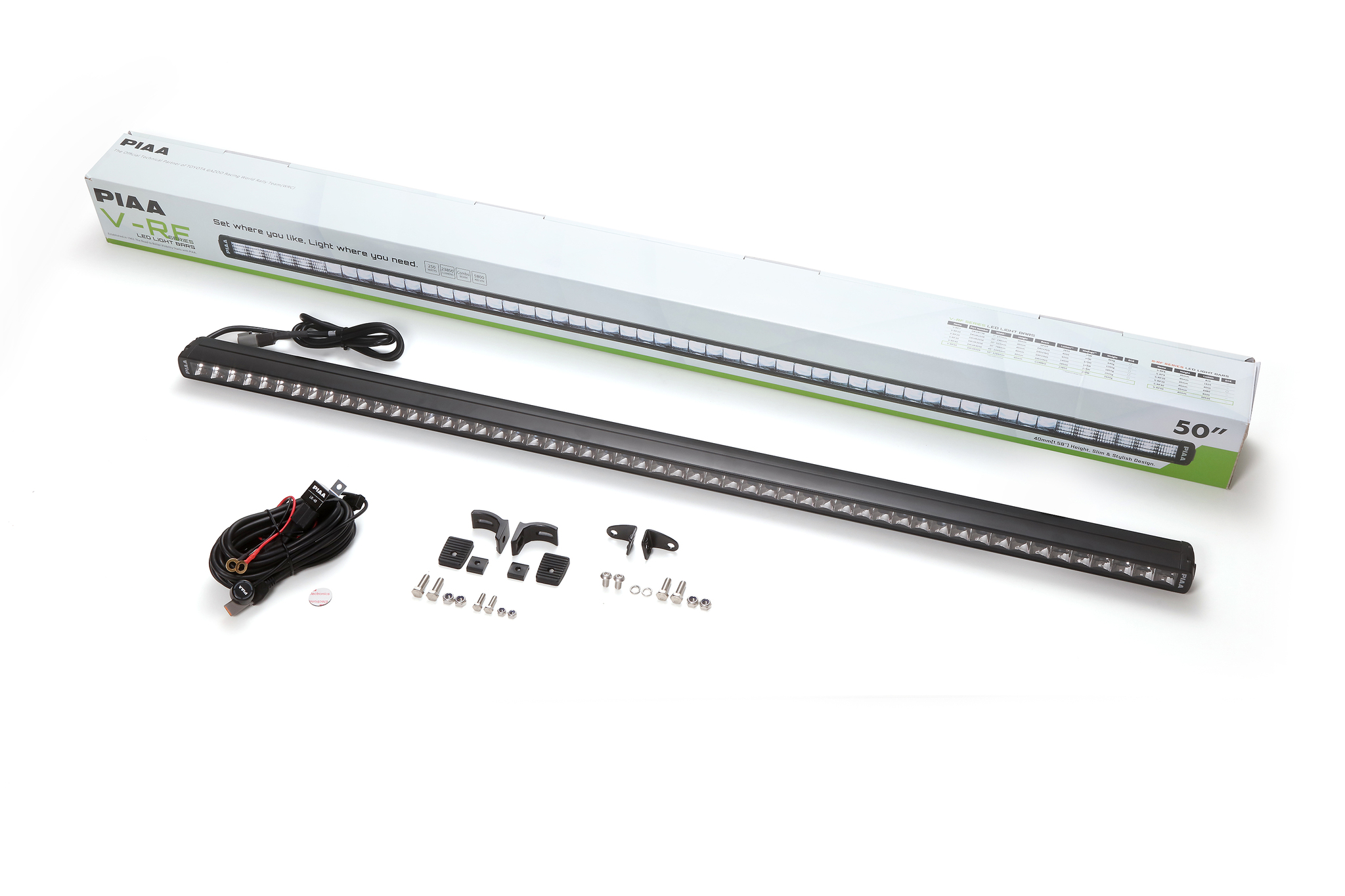 DKVR509_1.jpg PIAA DKVR509 V-RF 50" LIGHTBAR KIT250W / 23850LM / WHITE BEAM 5800K - Image 1