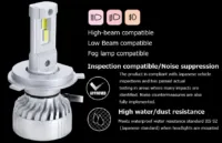 PIAA LEH220 HEADLIGHT LED CONVERSION BULB 6000K /45W PER BULBLO:5600LM HI:8000LM FROM 2 BULBS FOR H4 HALOGEN SOCKETS - Image 2