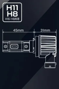 PIAA LEH262 HEADLIGHT LED CONVERSION BULB 6000K /34W PER BULB 4500LM FROM2 BULBS FOR H11/H8/H9/H16 HALOGEN SOCKETS - Image 2
