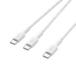 BELKIN CAC004hq1.5MWH BRAIDED USB-C TO DUAL USB-C 140W CABLE WHITE - Image 3