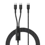 BELKIN CAC004hq1.5MBK BRAIDED USB-C TO DUAL USB-C 140W CABLE BLACK - Image 2